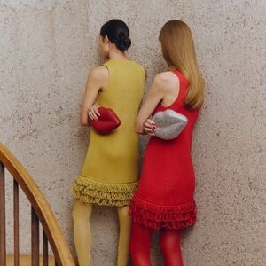 Simin MILLER Molded Red Lips Clutch